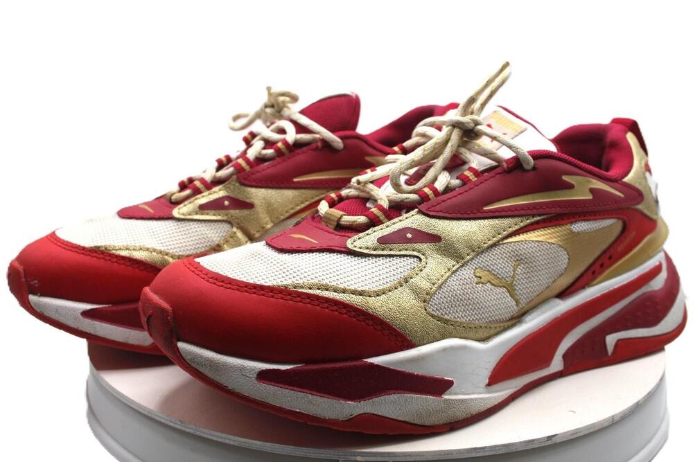 Puma RS-X3 Shoes Mens Size 7 Red Gold White Running Sneakers 384747-01 R System